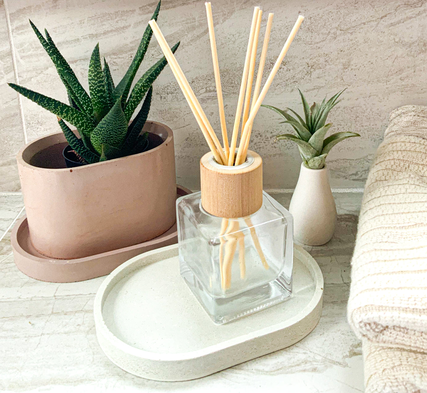 Concrete Oval Tray Small | candle tray | trinket tray modern