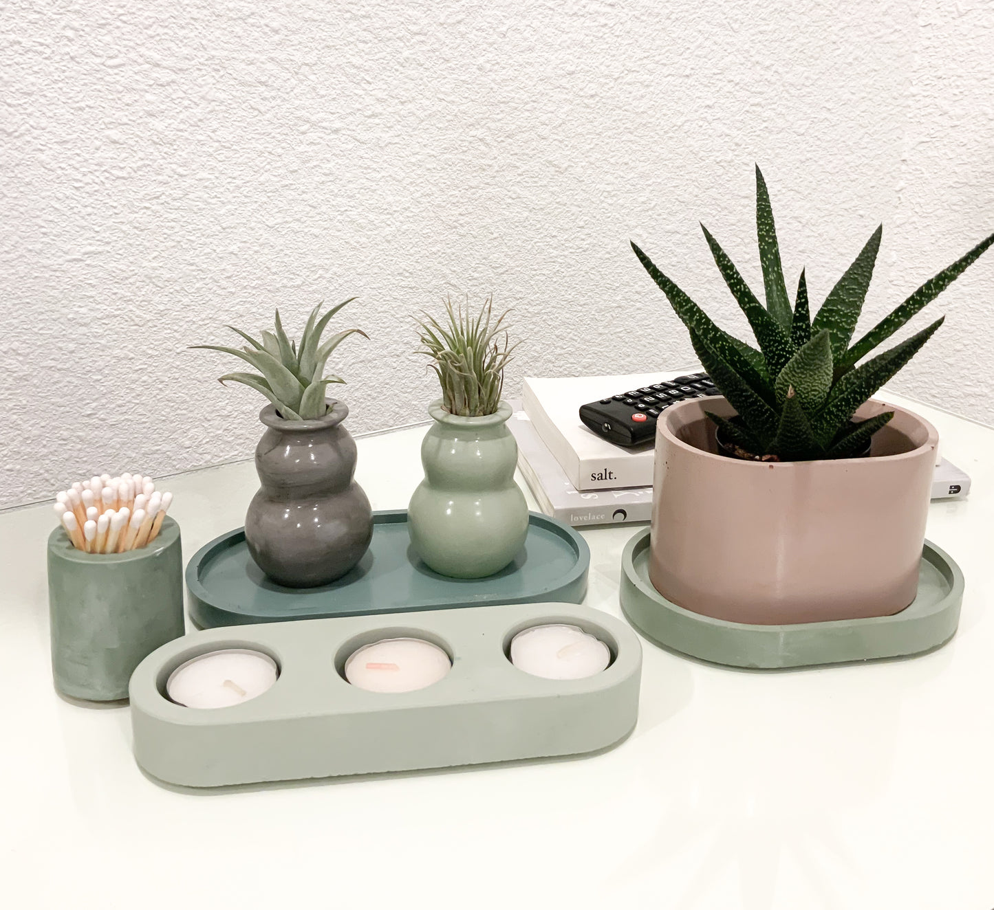 Concrete Small Vases - Industrial Bud Vase