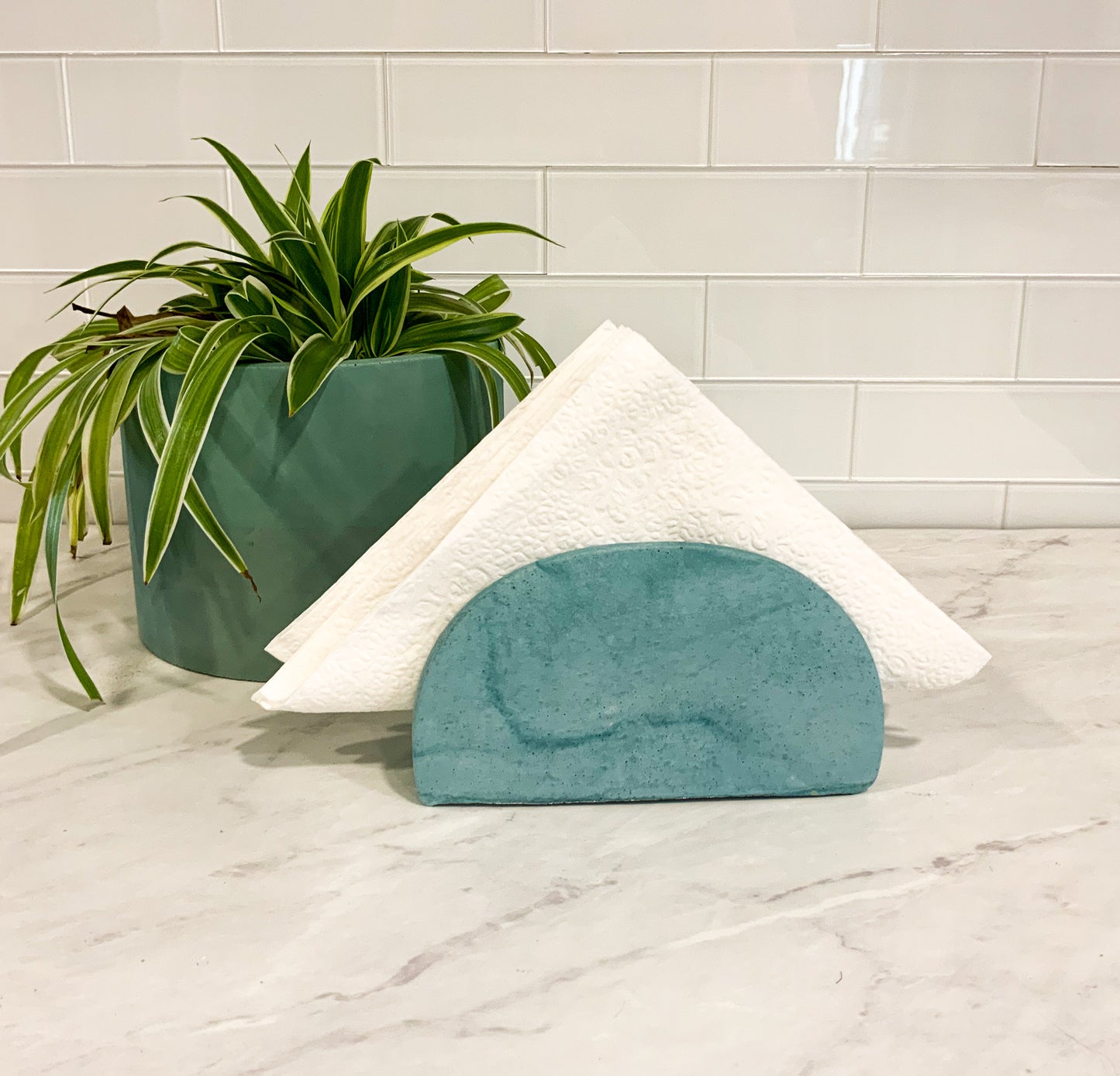 Handmade Concrete Napkin Holder - Modern Minimalist Kitchen Table Organizer Functional Art Decor