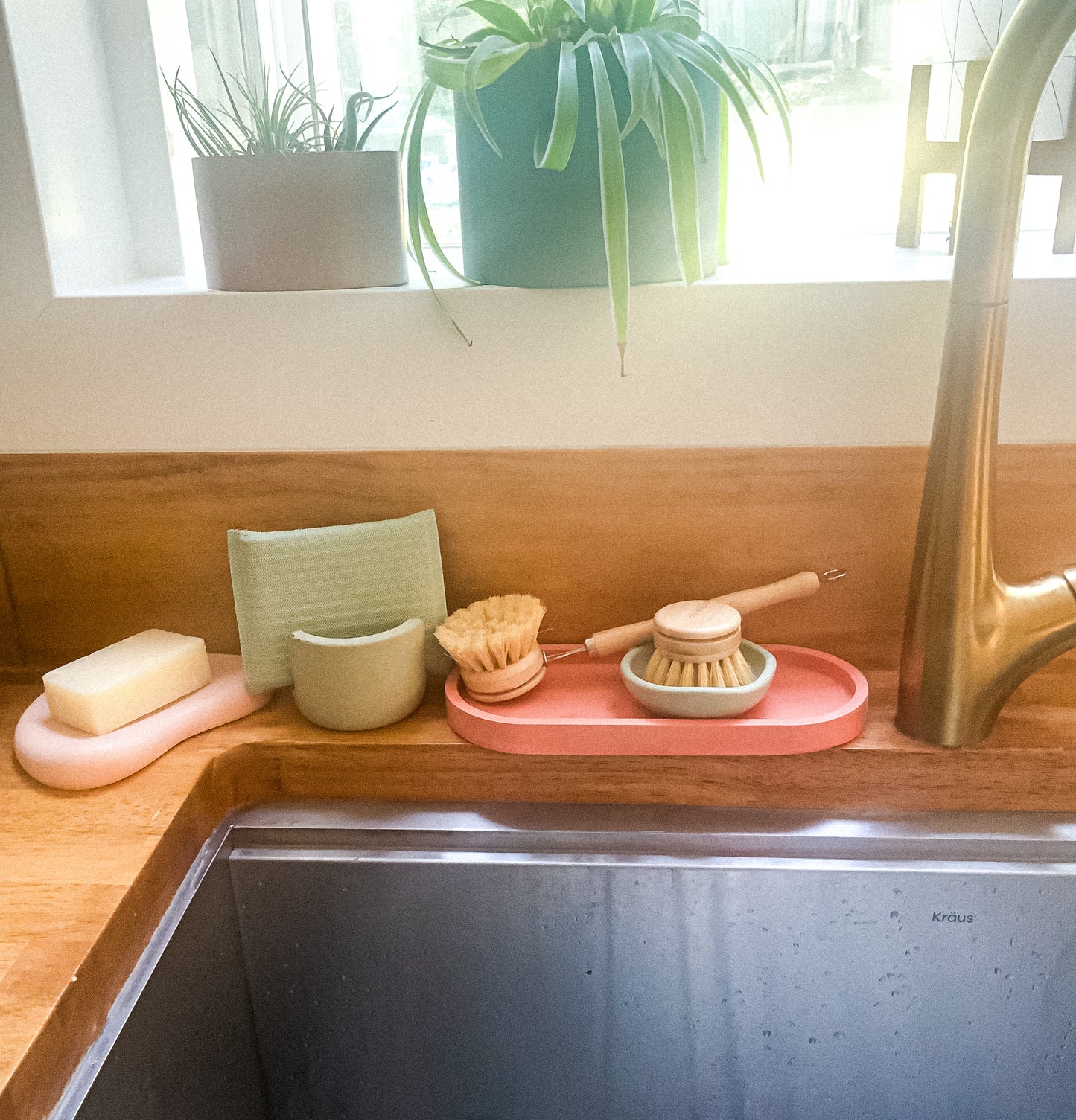 Concrete Sponge Holder: Durable, Stylish Kitchen Organizer for Countertop Dish Storage