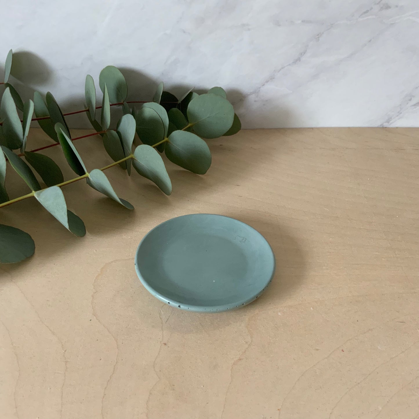 Small Handmade Concrete Ring Dish - Minimalist Catchall Tray, Teabag Holder & Jewelry Plate for Home Organization