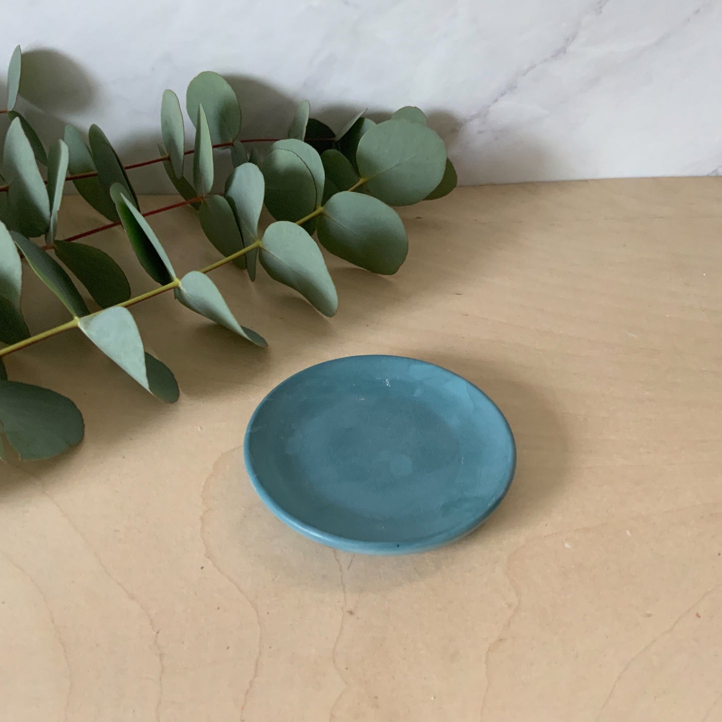 Small Handmade Concrete Ring Dish - Minimalist Catchall Tray, Teabag Holder & Jewelry Plate for Home Organization