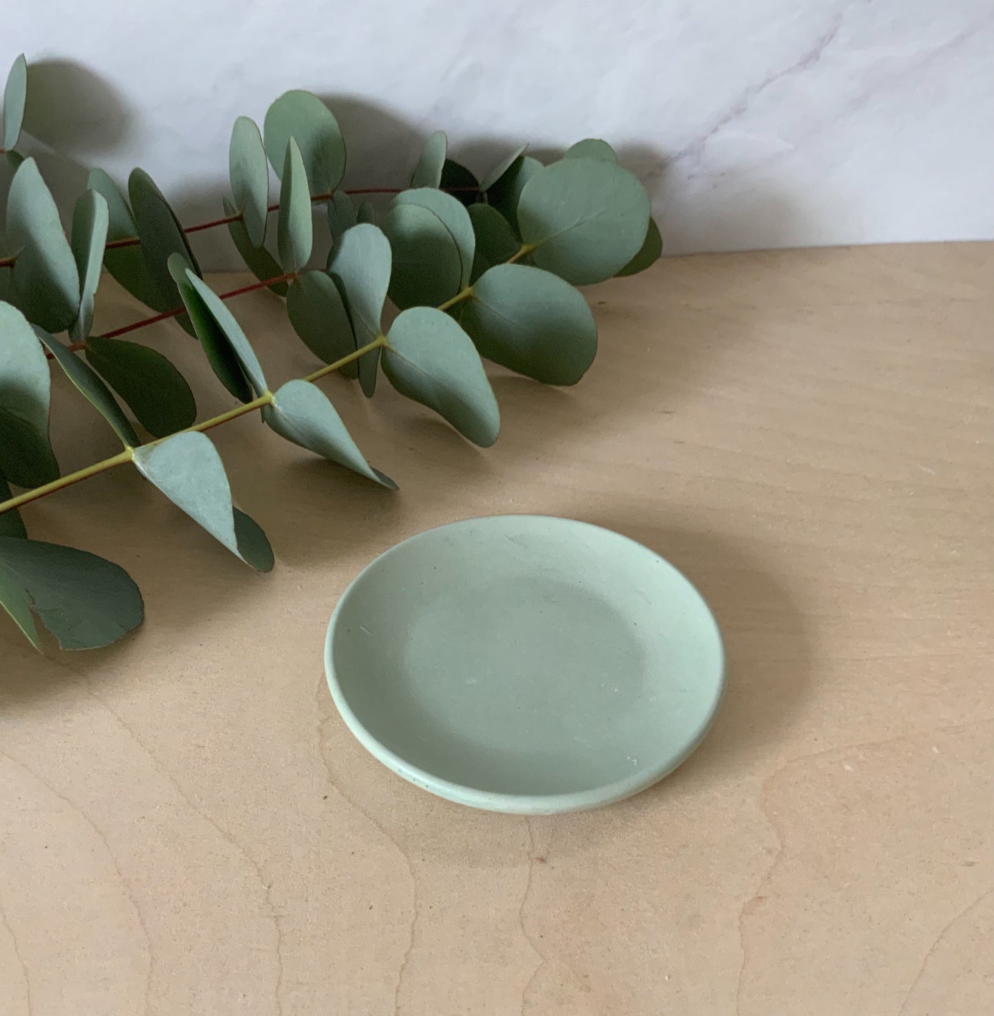 Small Handmade Concrete Ring Dish - Minimalist Catchall Tray, Teabag Holder & Jewelry Plate for Home Organization
