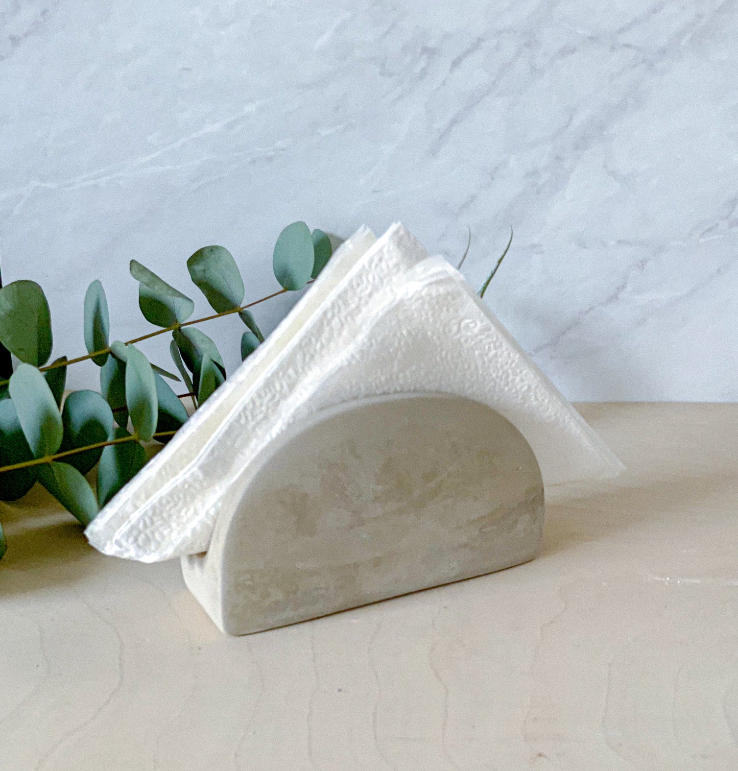 Handmade Concrete Napkin Holder - Modern Minimalist Kitchen Table Organizer Functional Art Decor