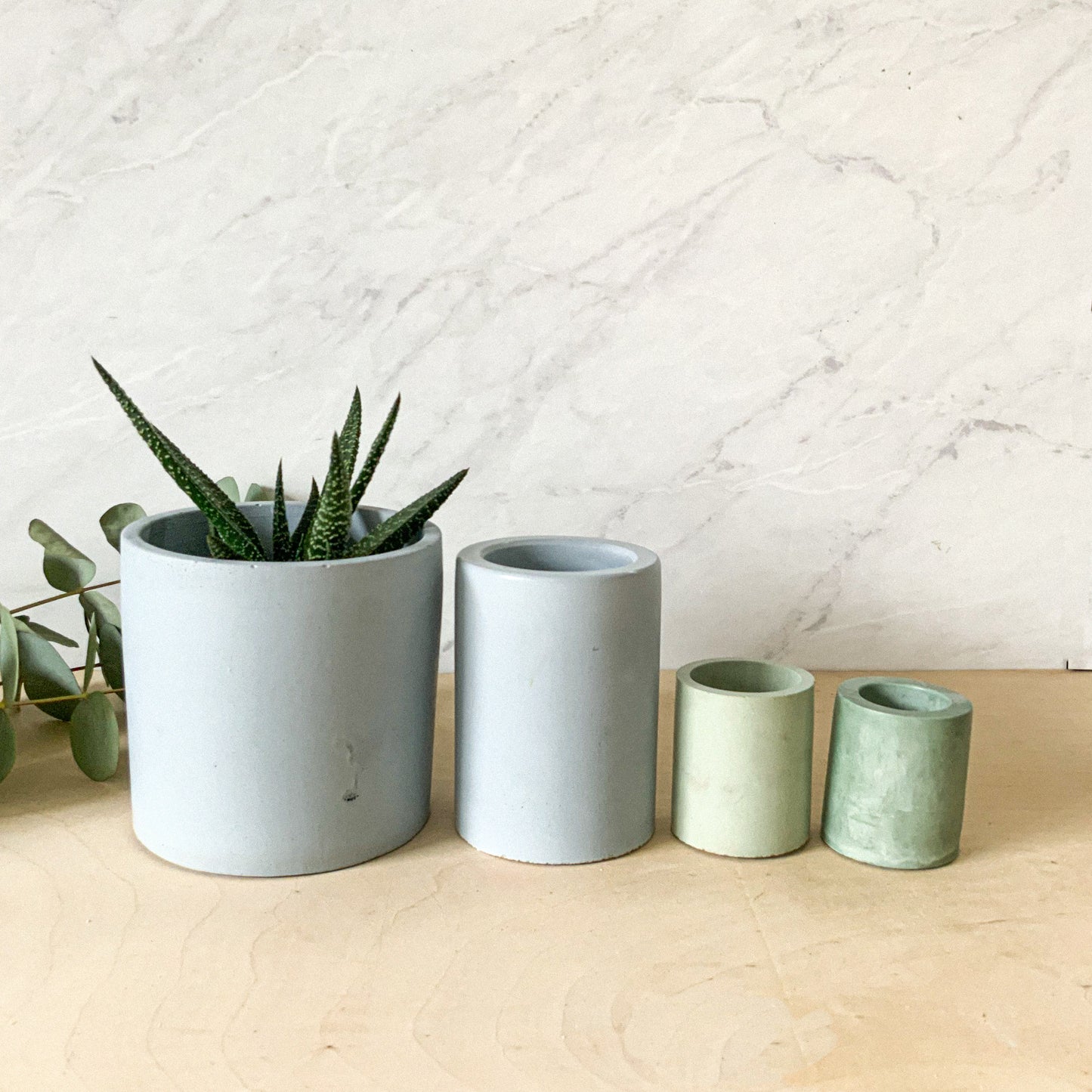 Industrial Concrete Kitchen Utensil Holder