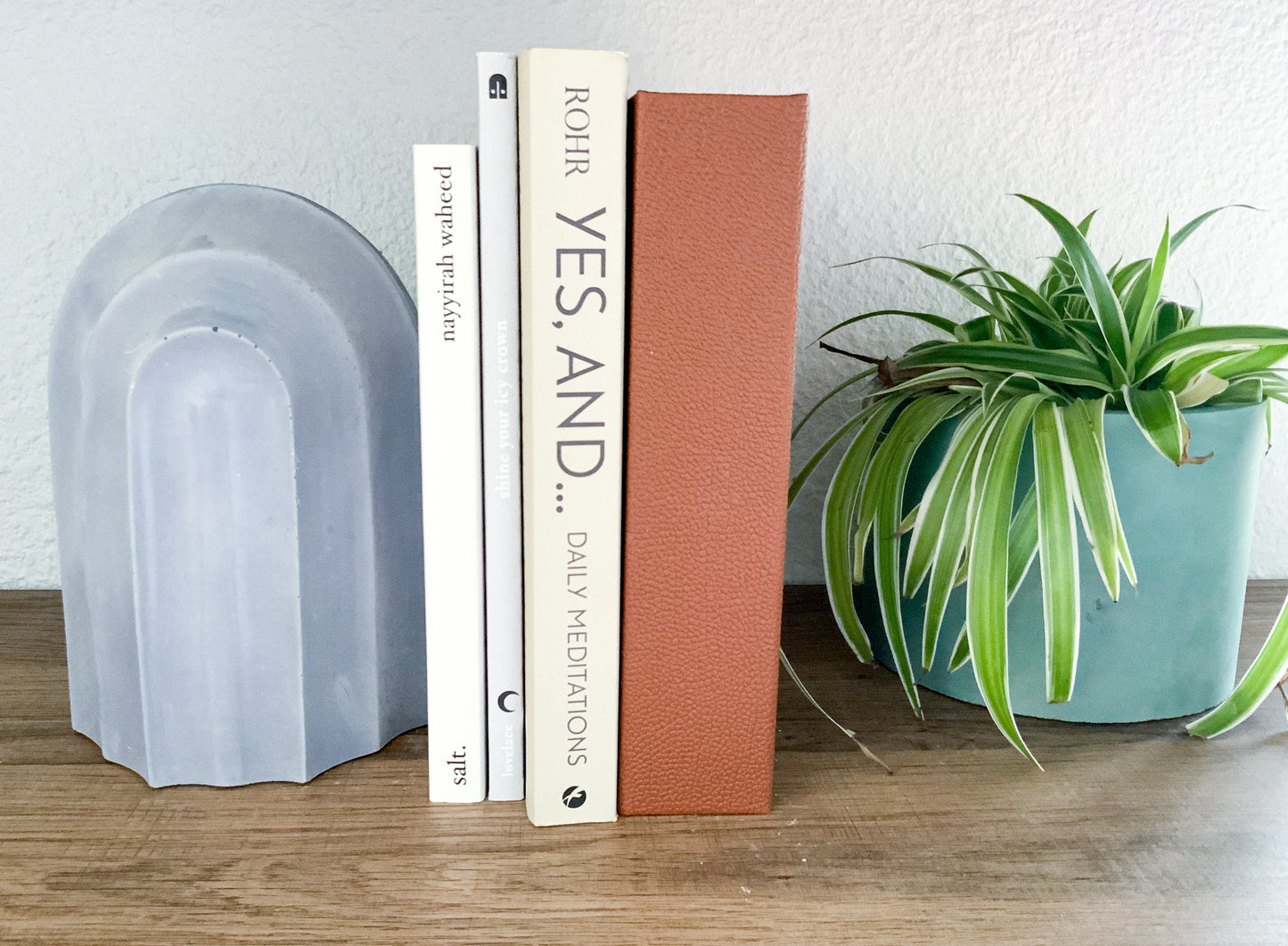 Heavy Arch Bookend for Modern Homes and Minimalist Concrete Decor