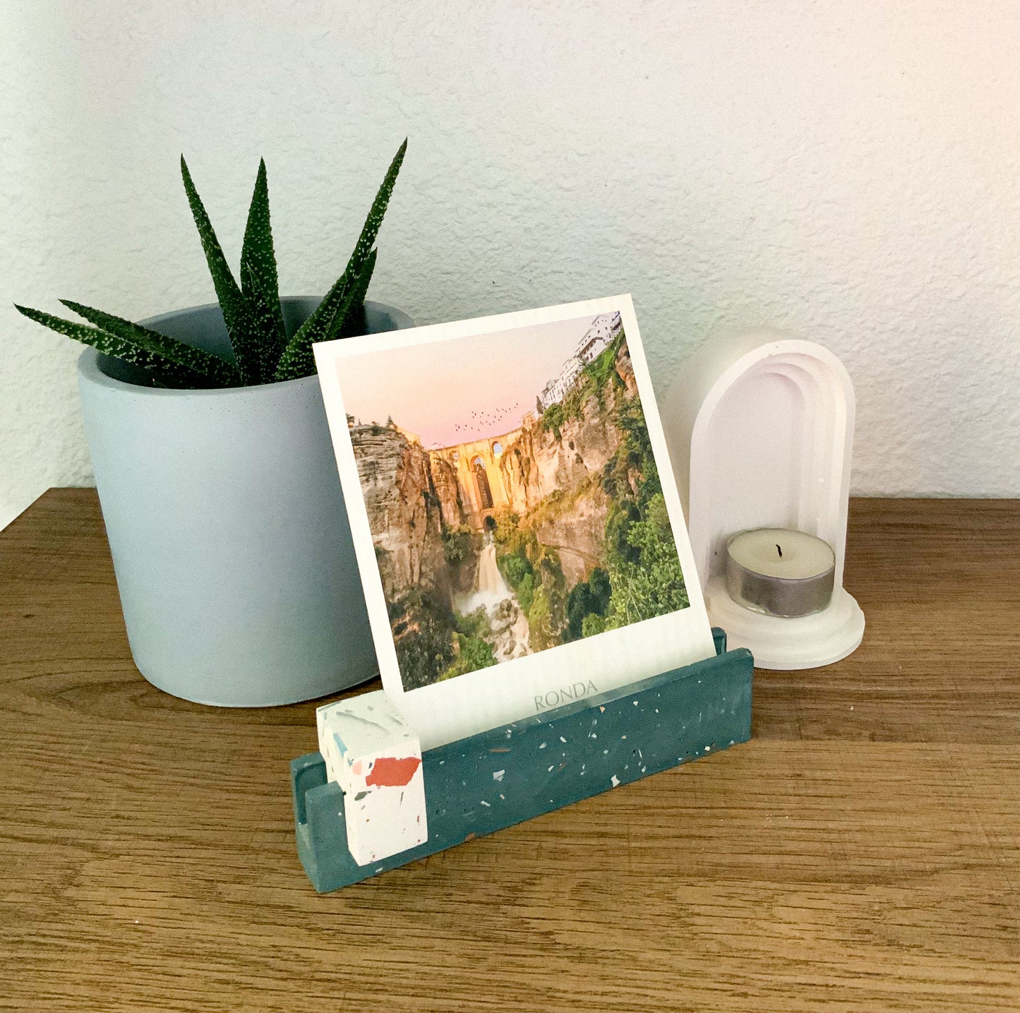 Industrial Concrete Kitchen Utensil Holder