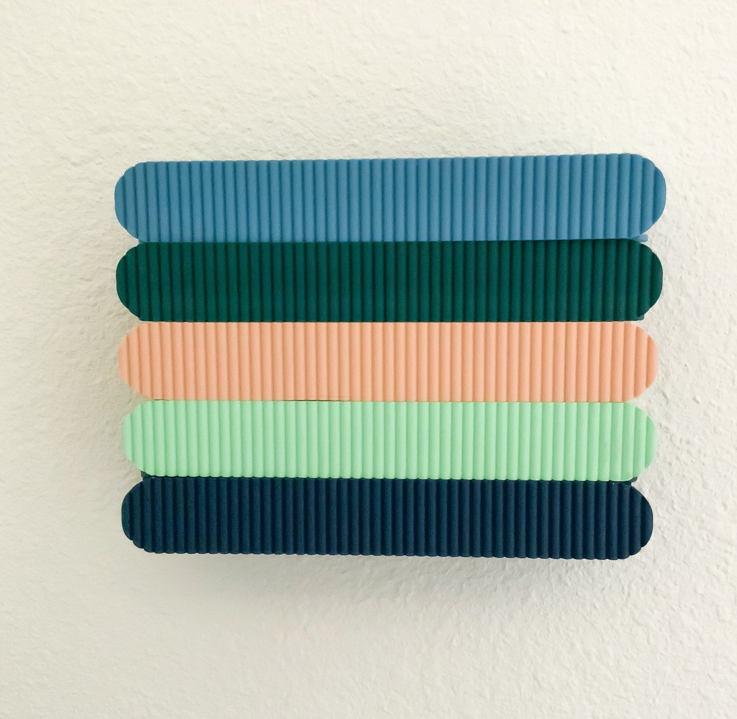 Reversible Fluted Wall Shelf - 6" & 12" Pop Mart Smiski Display Ledge Mini Nordic 3D Printed Collectibles Dovetail Mount