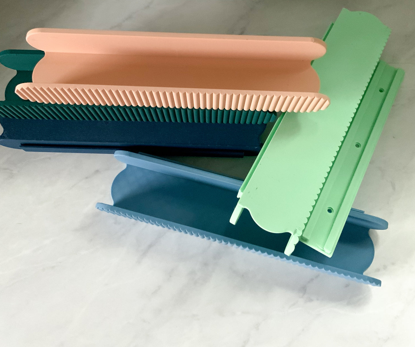 Reversible Fluted Wall Shelf - 6" & 12" Pop Mart Smiski Display Ledge Mini Nordic 3D Printed Collectibles Dovetail Mount