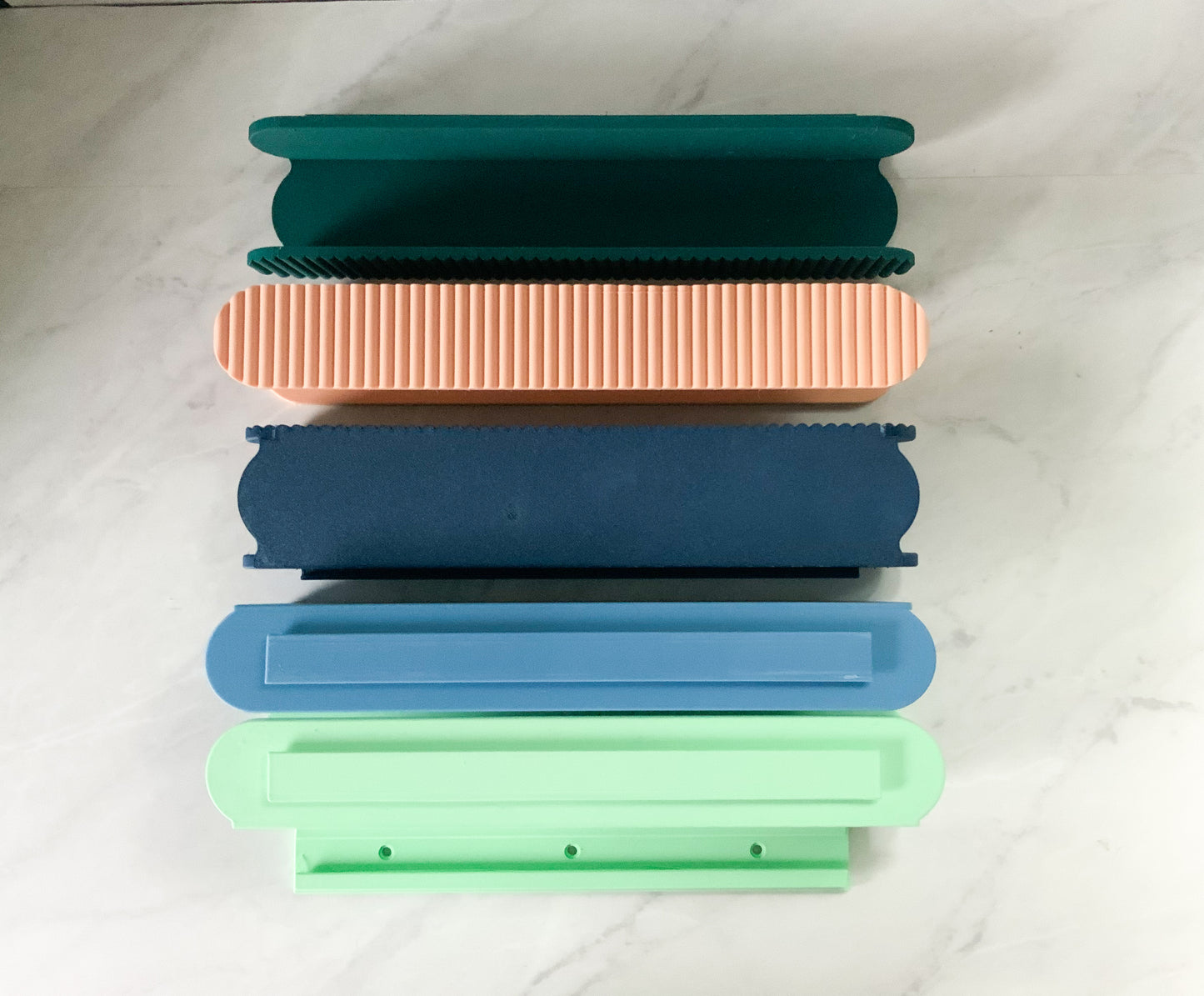 Reversible Fluted Wall Shelf - 6" & 12" Pop Mart Smiski Display Ledge Mini Nordic 3D Printed Collectibles Dovetail Mount