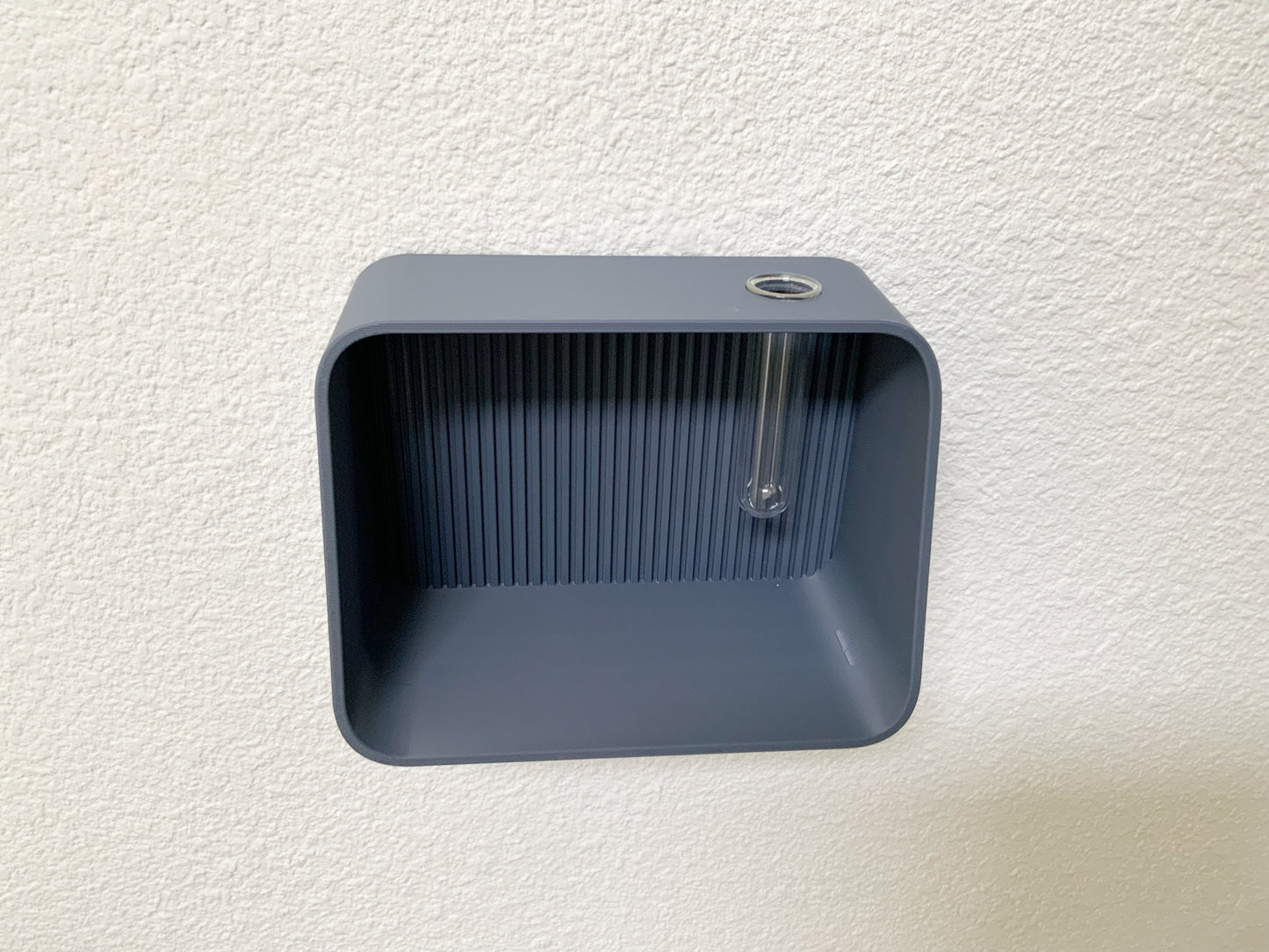 Wall Shelf with Propagation Tube | Fluted 3D Printed Shelf |  Entry Way Organization