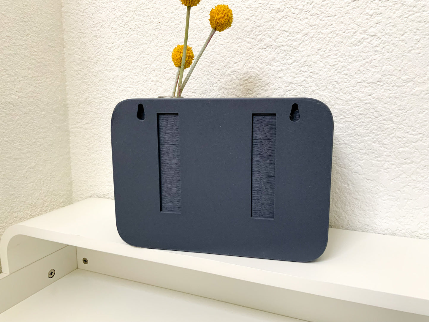 Wall Shelf with Propagation Tube | Fluted 3D Printed Shelf |  Entry Way Organization