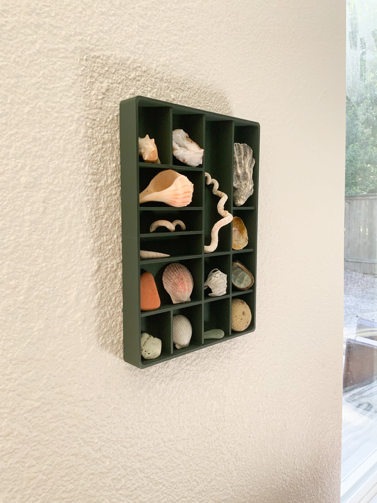3D Printed Curio Shelf | Miniature Display Shelf for Collectibles | Shadow Box Wall Decor