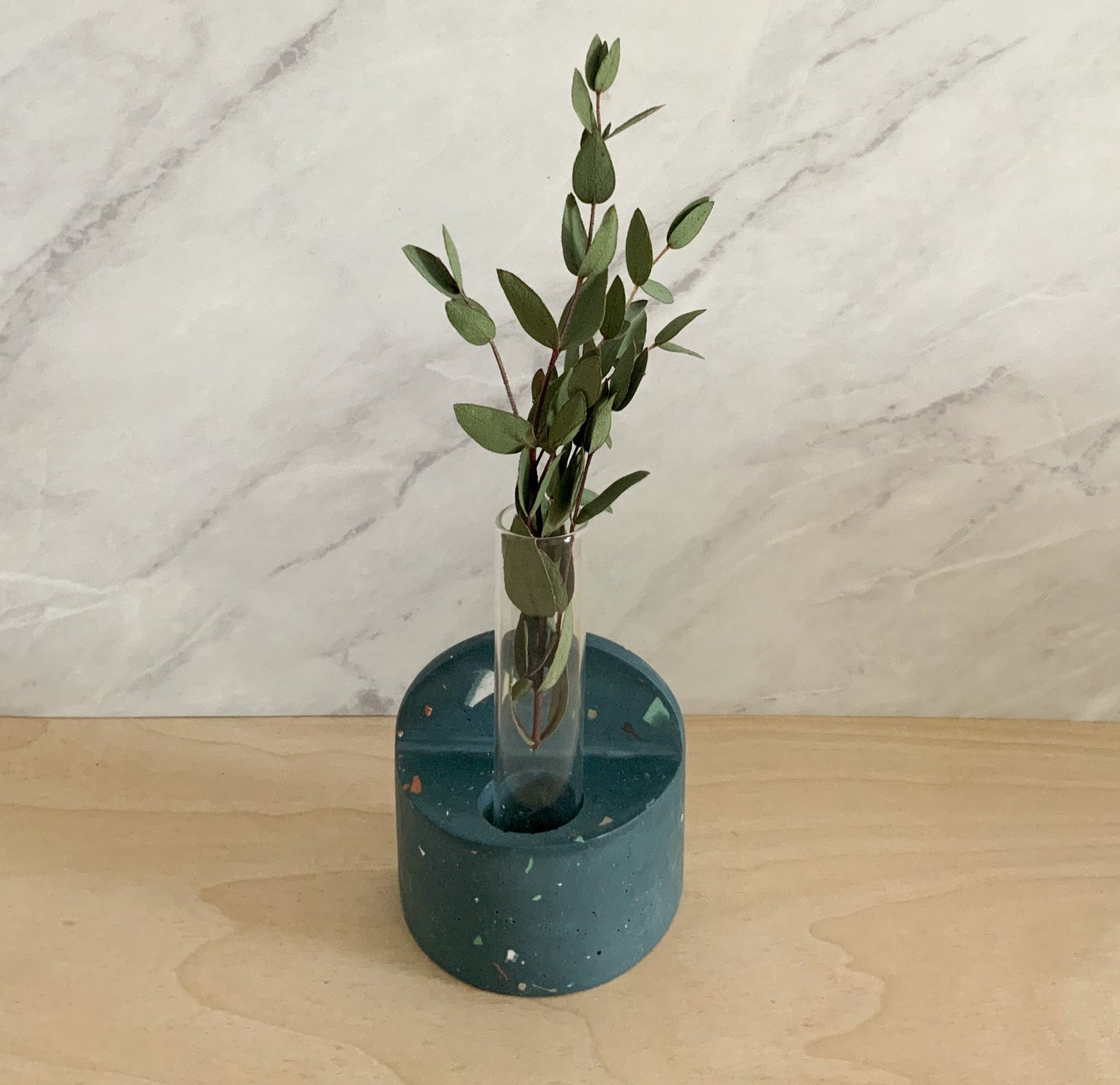 Terrazzo Wall Vase - Arch Hanging Bud Vase, Boho Botanical Decor