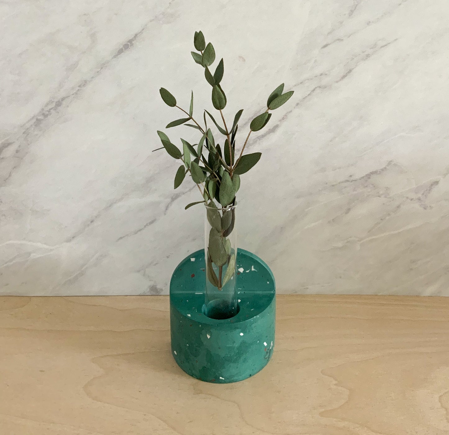 Terrazzo Wall Vase - Arch Hanging Bud Vase, Boho Botanical Decor