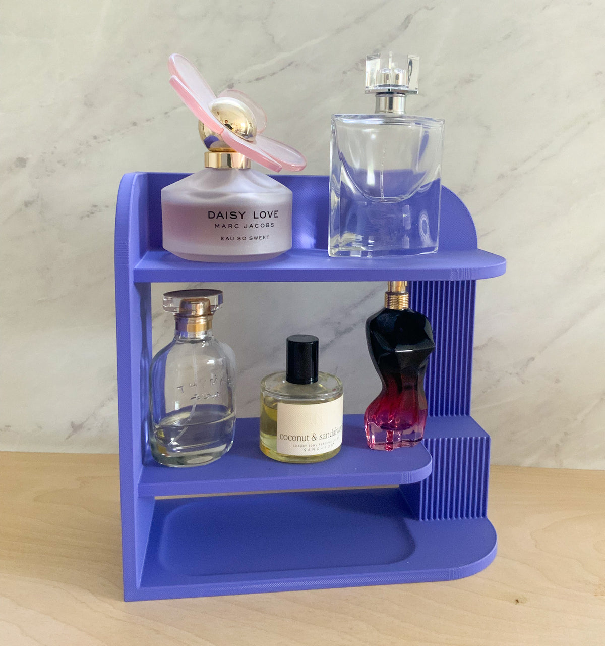 3D Printed Perfume Shelf, Vanity Organizer, Perfume Display Stand, Bathroom Counter Shelf