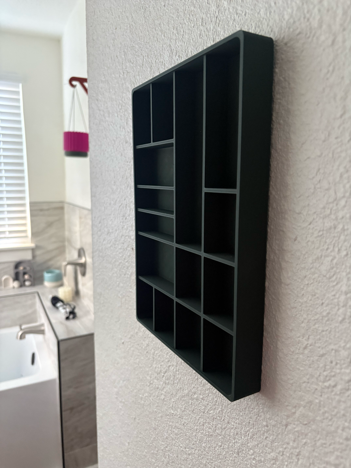 3D Printed Curio Shelf | Miniature Display Shelf for Collectibles | Shadow Box Wall Decor