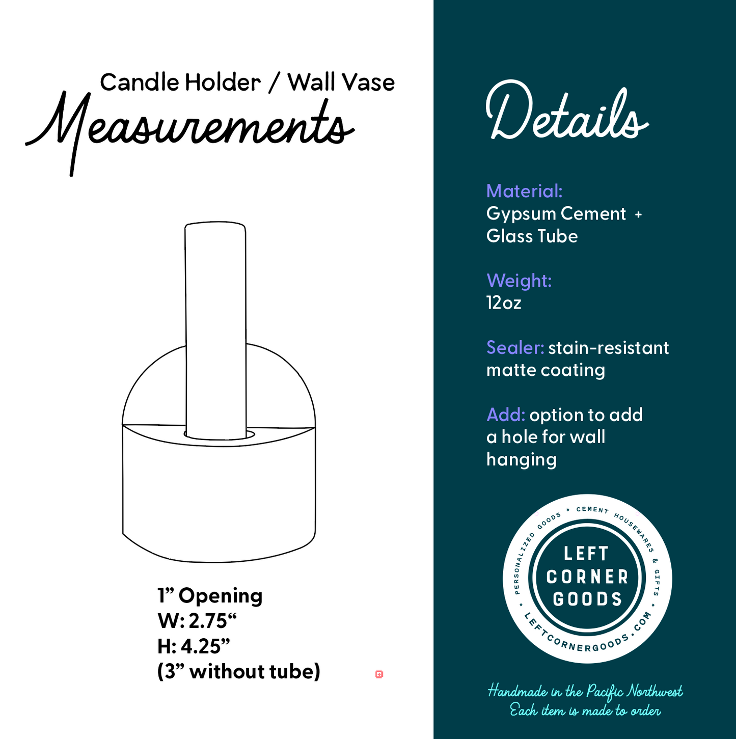 Hanging Bud Vase: Wall Propagation, Table Display, Candle Holder, Boho Arch Sconce