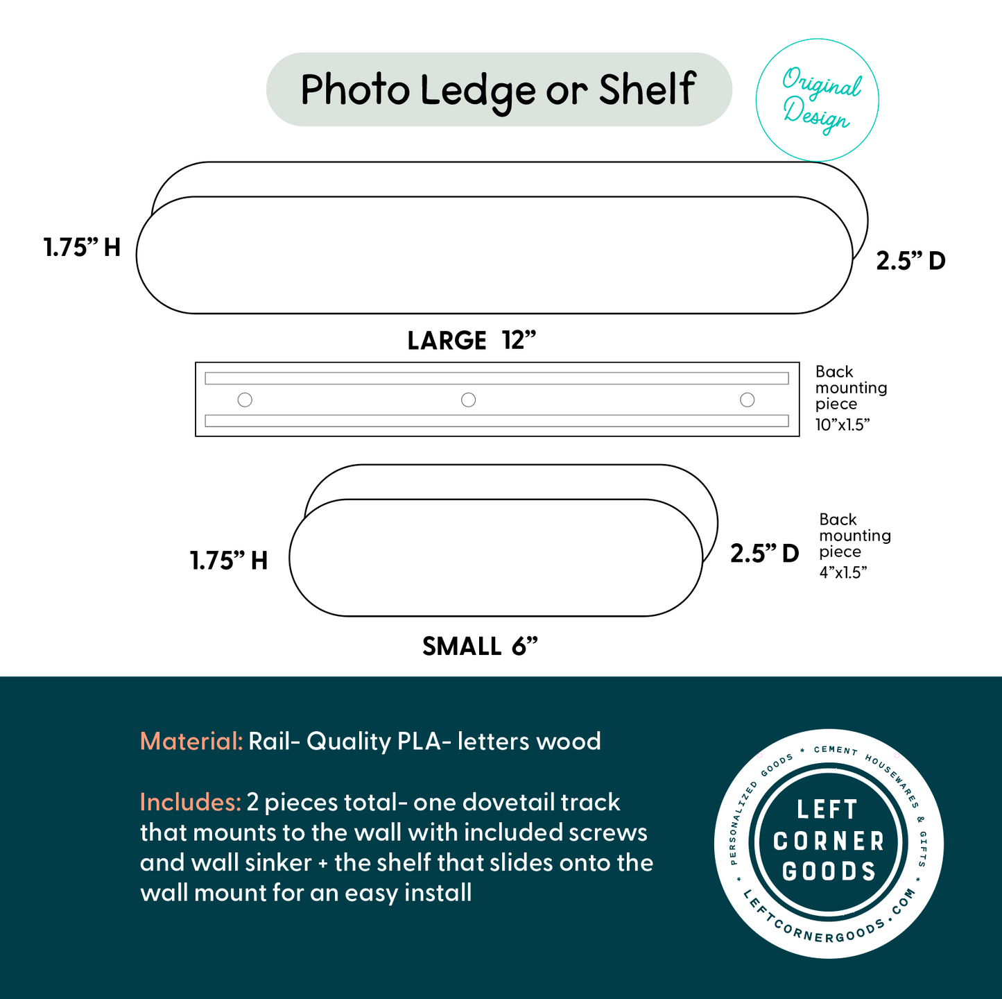 Reversible Fluted Wall Shelf - 6" & 12" Pop Mart Smiski Display Ledge Mini Nordic 3D Printed Collectibles Dovetail Mount