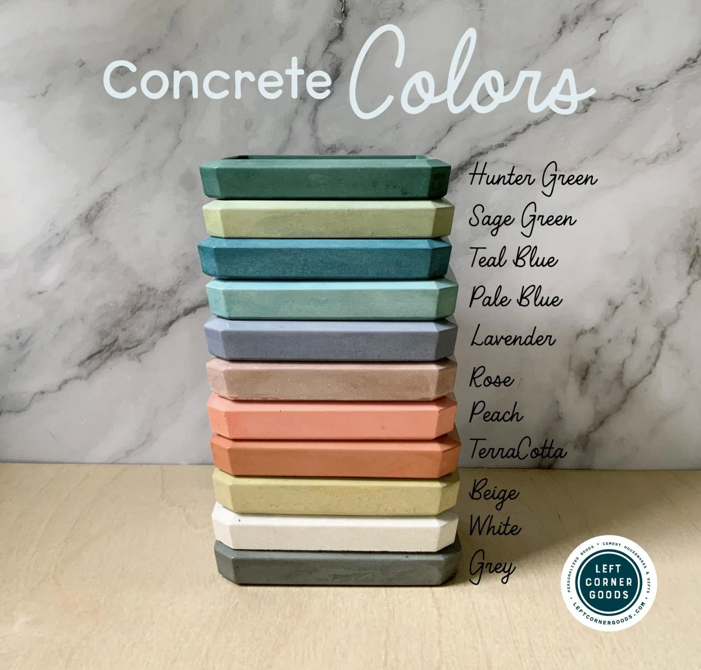 Handmade Concrete Tea Light Holders - Modern Colorful Cement Candle Decor - Set or Single Votive