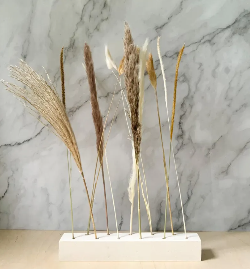 Concrete Dried Flower or Feather Display Bar