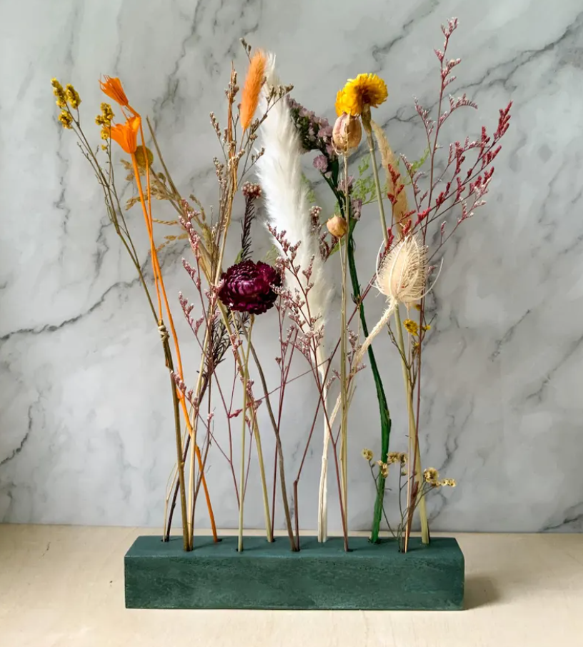 Concrete Dried Flower or Feather Display Bar