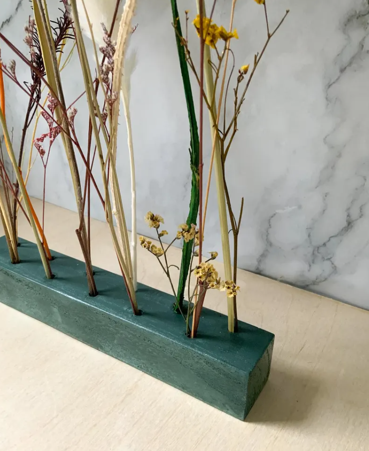 Concrete Dried Flower or Feather Display Bar