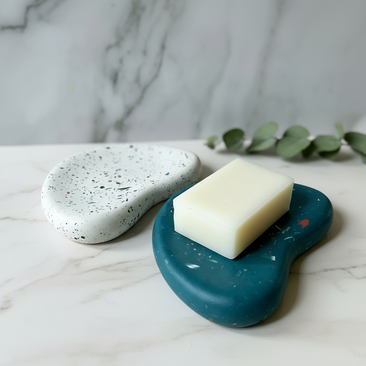 Organic Shape Terrazzo Soap Dish or Decorative Tray