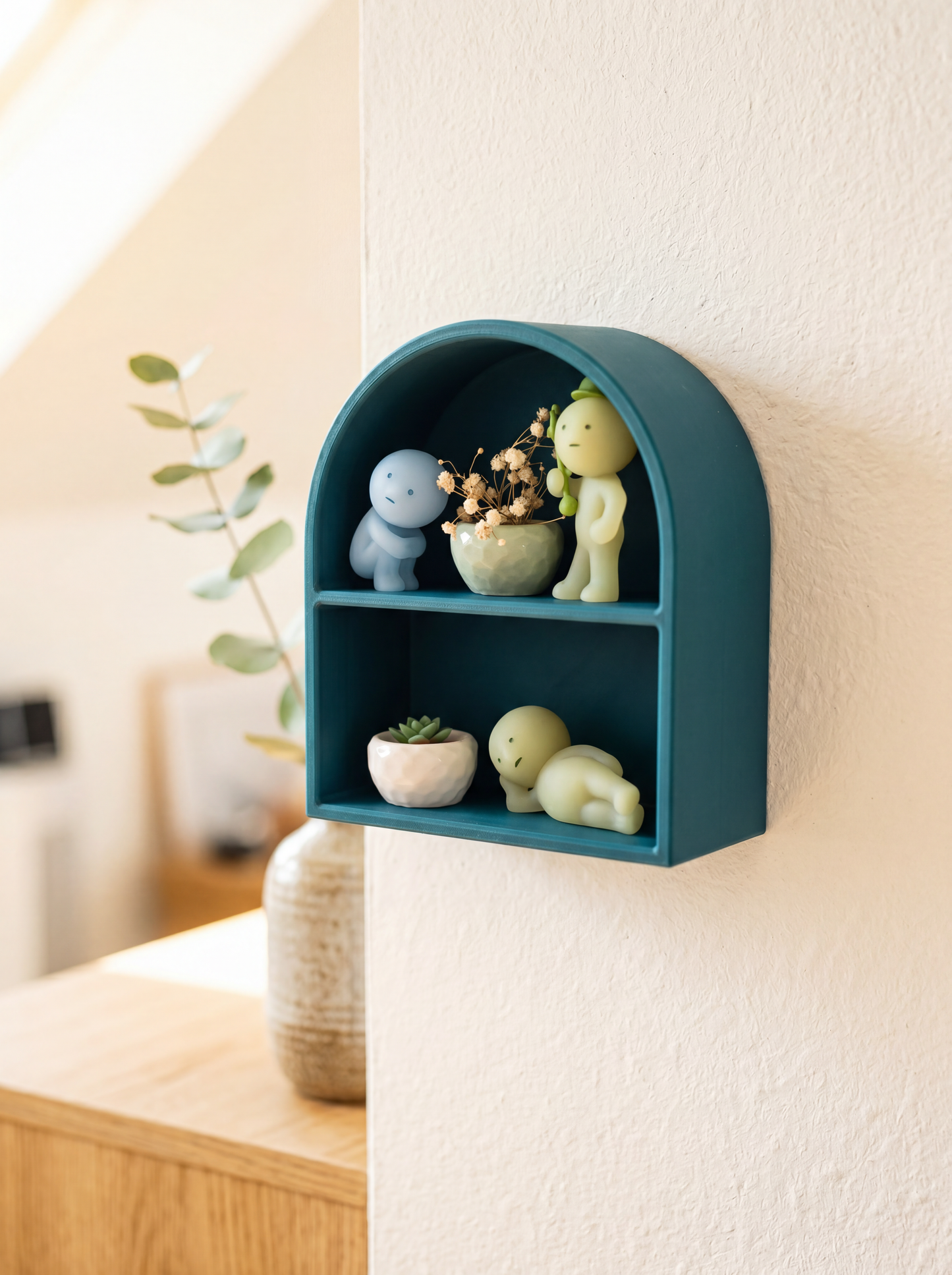 Arch Display Shelf | Floating Curio Shelf | 3D Printed Modern Home Accent