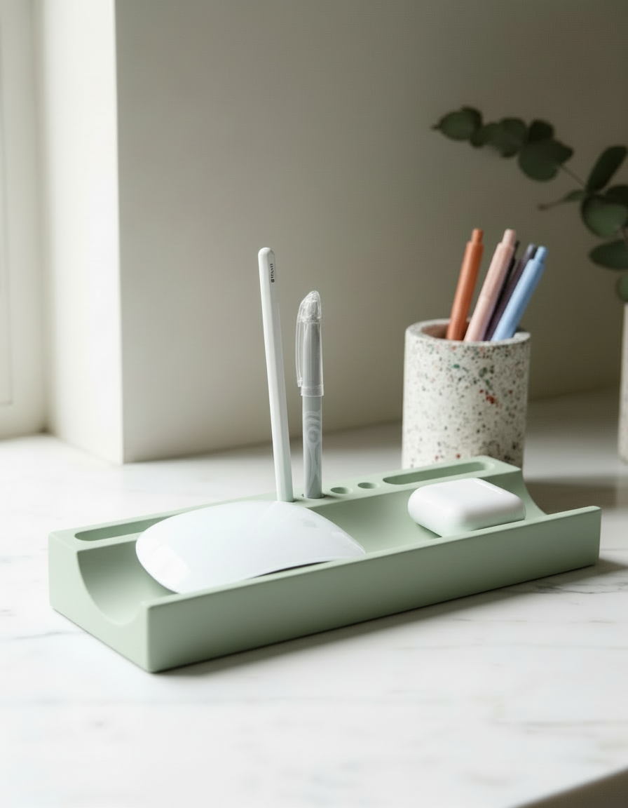 Large Stone Desk Organizer