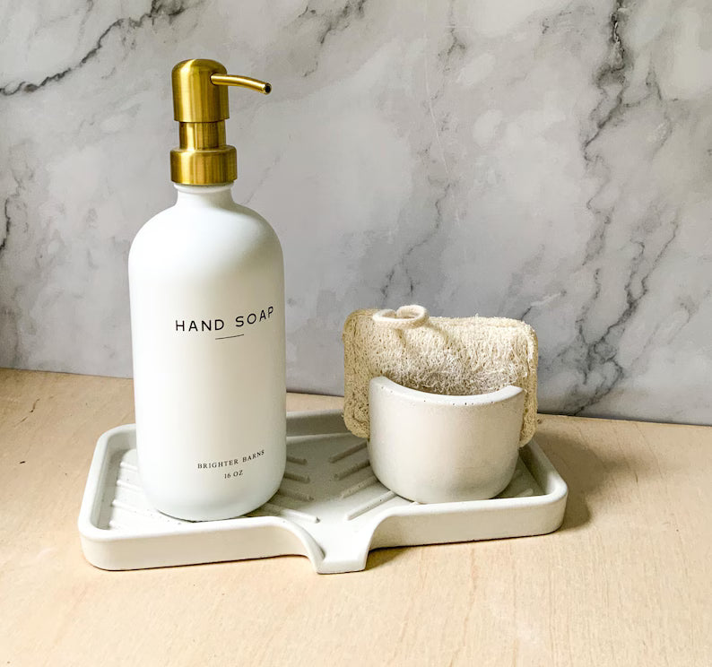 Concrete Sponge Holder: Durable, Stylish Kitchen Organizer for Countertop Dish Storage