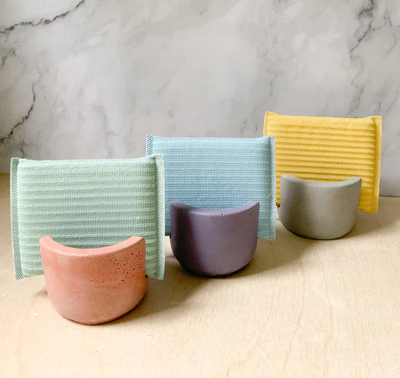 Concrete Sponge Holder: Durable, Stylish Kitchen Organizer for Countertop Dish Storage