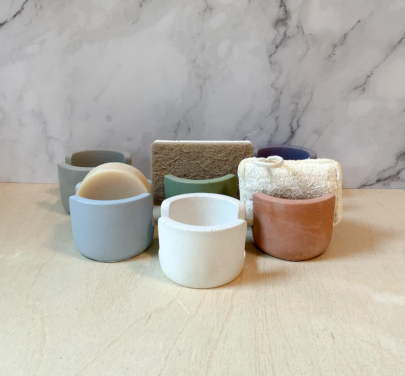 Concrete Sponge Holder: Durable, Stylish Kitchen Organizer for Countertop Dish Storage