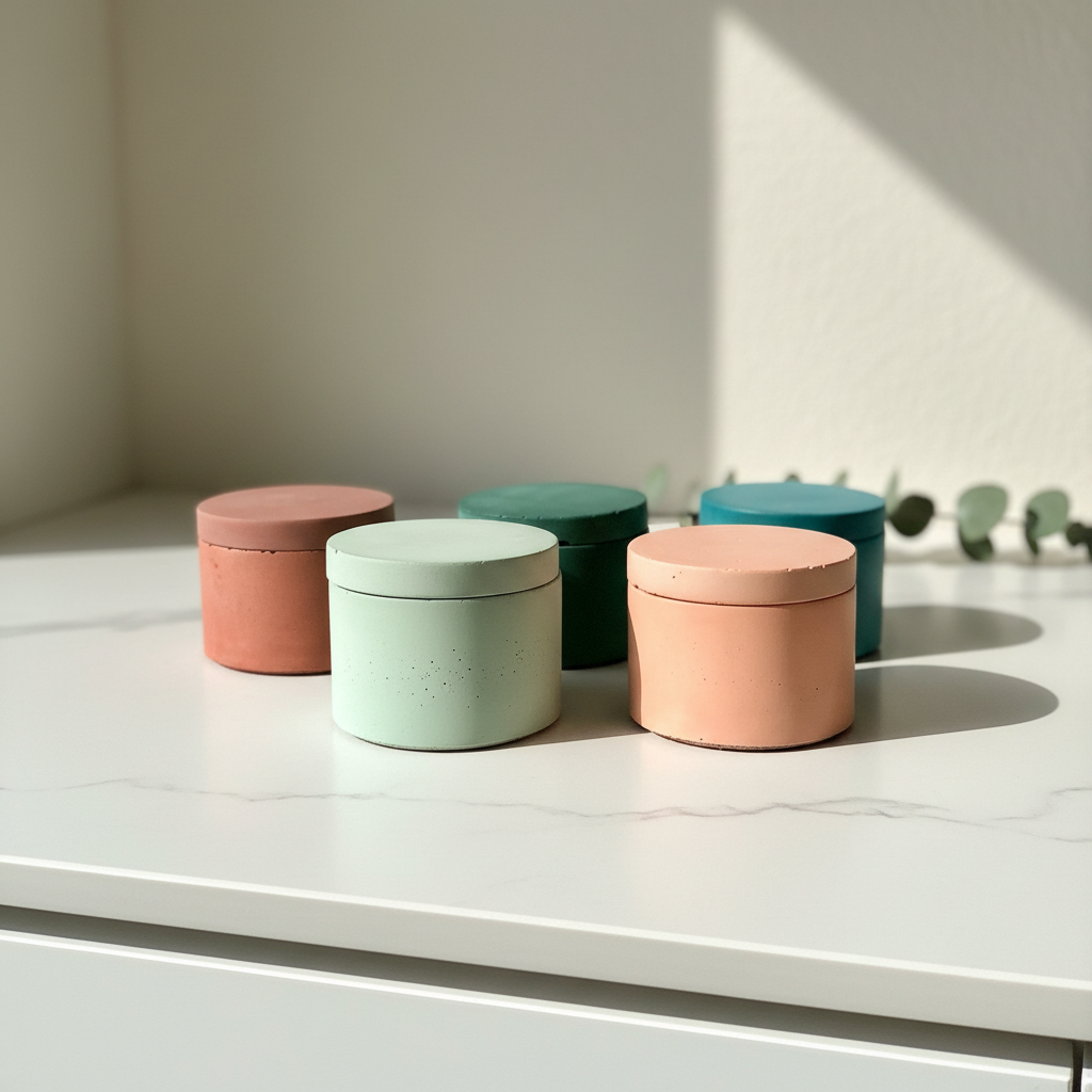 Storage Container | Gypsum Cement Pinch Pot | Jewelry Storage