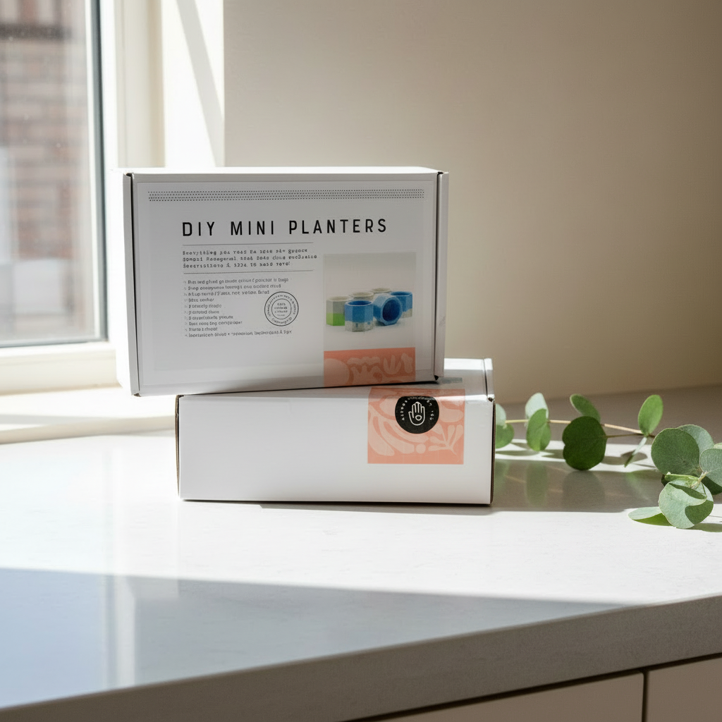 DIY Marble Cement Planter Kit: Modern Concrete Pots