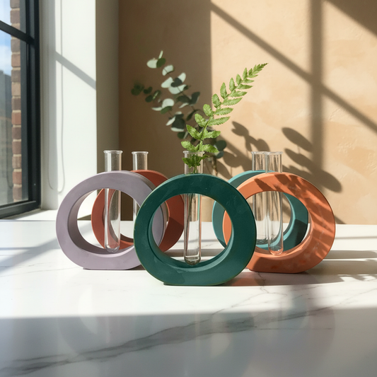 Oval Propagation Station Modern Bud Vase