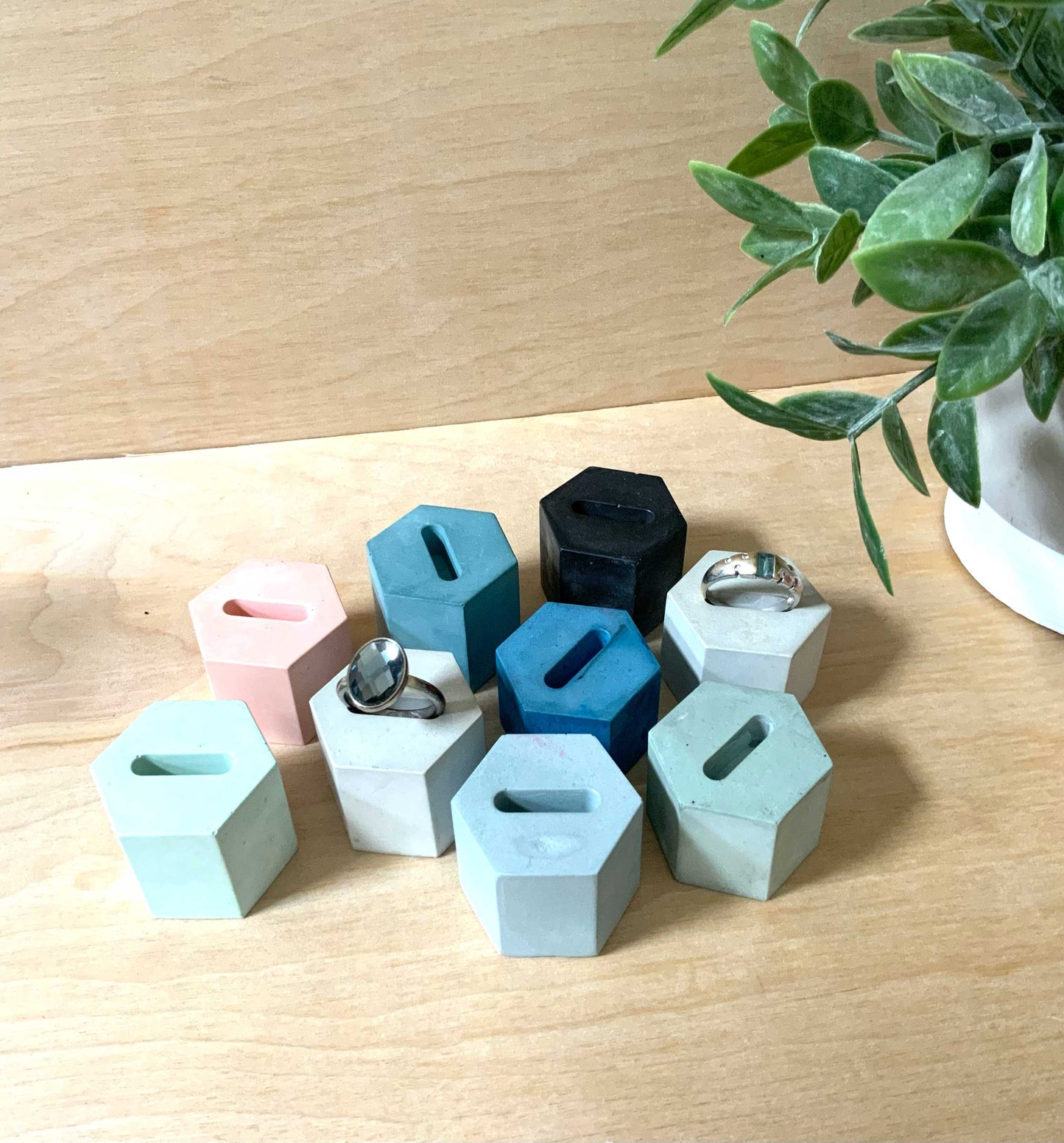 Personalized Ring organizer | Cement Ring Storage