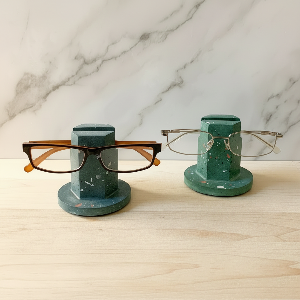 Terrazzo glasses holder | Modern cement sunglass stand | Eye glasses display
