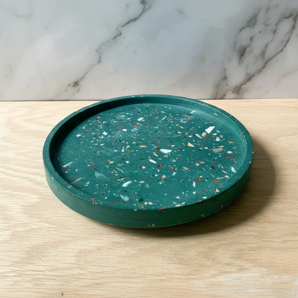 Terrazzo Lazy Susan Turntable round 7" | Cement home decor | Circular Tray for kitchen (Copy)