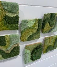 Load image into Gallery viewer, Fiber Wall hanging- collection 3 | Wall Art | Moss Green Wall squares

