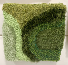 Load image into Gallery viewer, Fiber Wall hanging- collection 3 | Wall Art | Moss Green Wall squares
