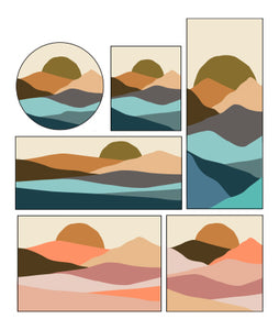 Made to Order- Custom Abstract Mountain Wall Tapestry Design